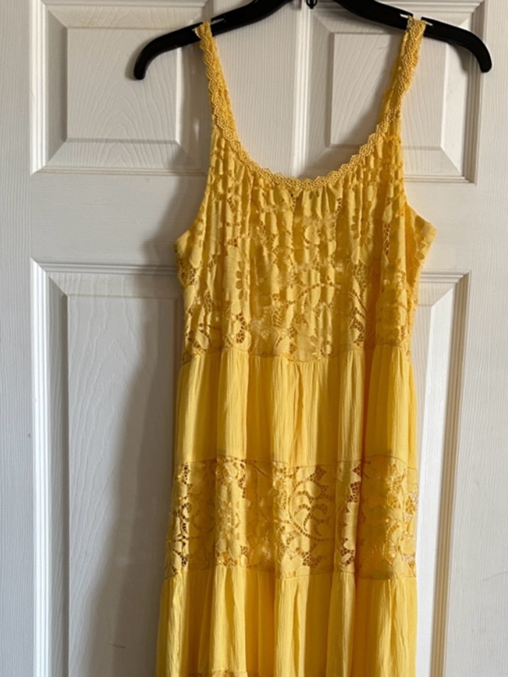 Robbie Bee Sleeveless Gauze Floral Lace Midi Dress
